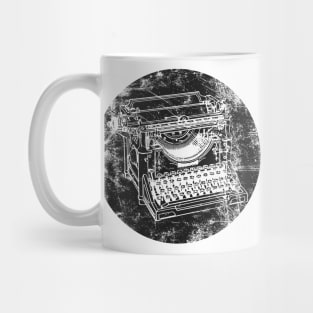 DISTRESSED VINTAGE TYPEWRITER BLACK Mug